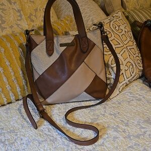 Frye and Co. Patchwork Leather Tote Bag or crossbody